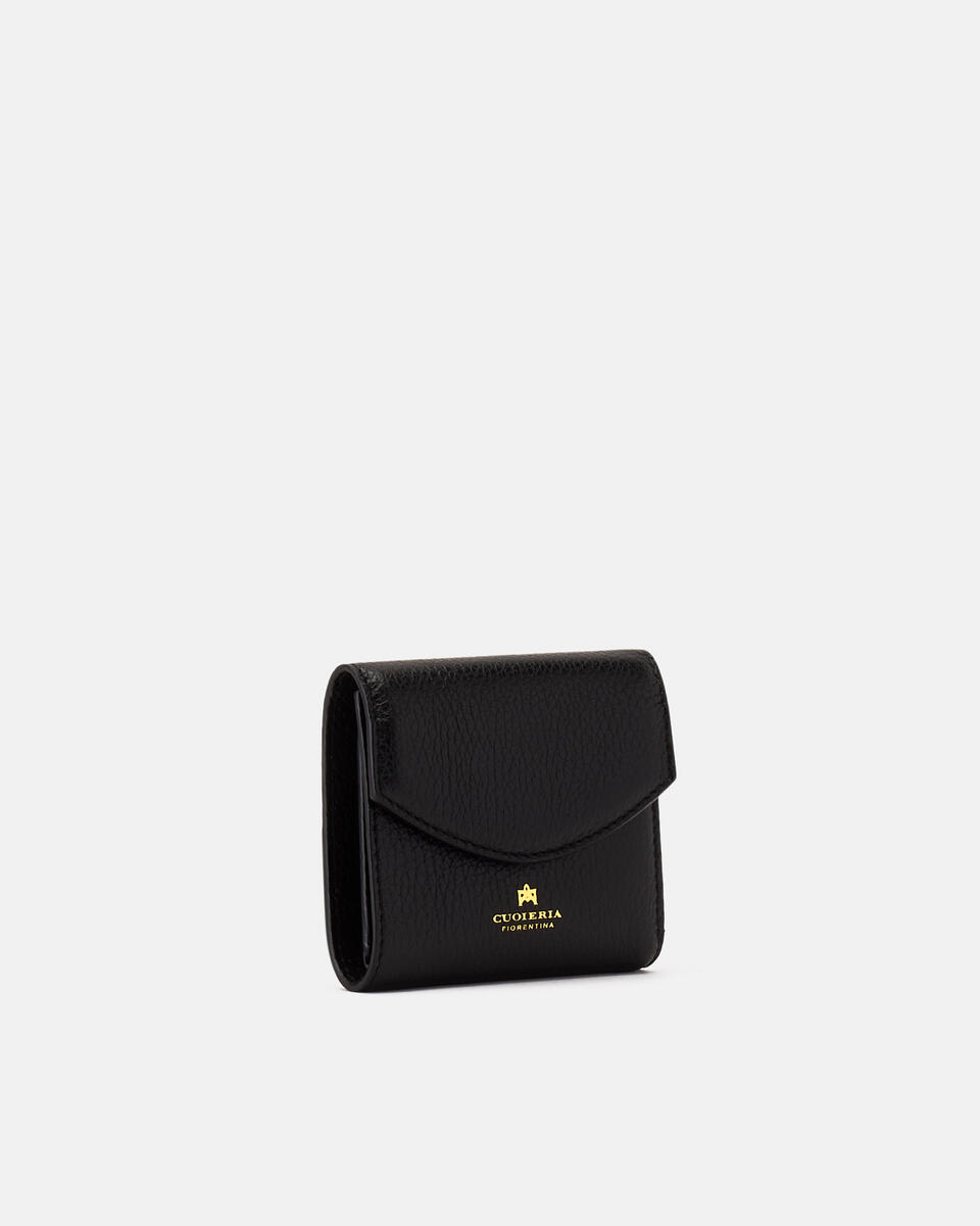 Portafoglio bifold con portamonete Nero  - Portafogli Donna - Portafogli Donna - Portafogli - Cuoieria Fiorentina