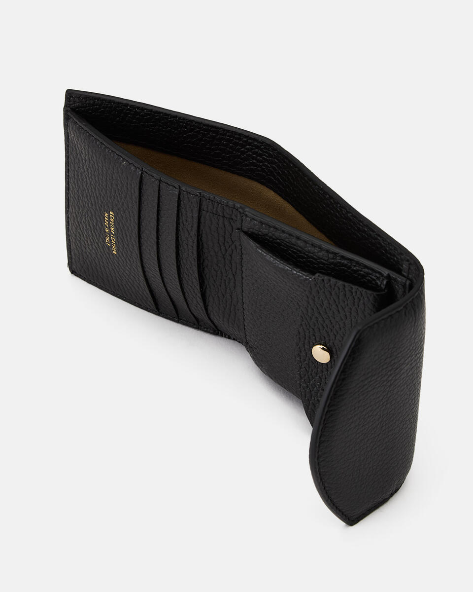 Portafoglio bifold con portamonete Nero  - Portafogli Donna - Portafogli Donna - Portafogli - Cuoieria Fiorentina