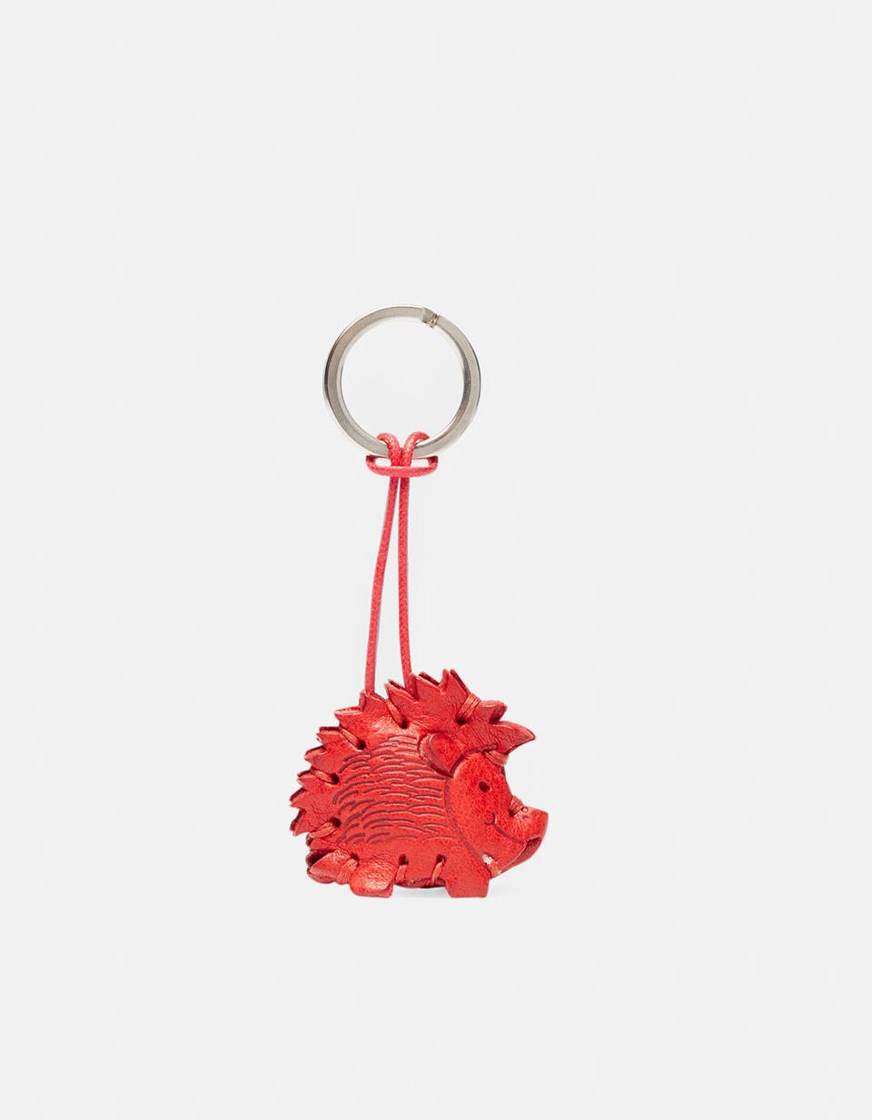 Portachiavi ad anello in cuoio colorato Rosso  - Portachiavi Donna - Accessori Donna - Accessori - Cuoieria Fiorentina
