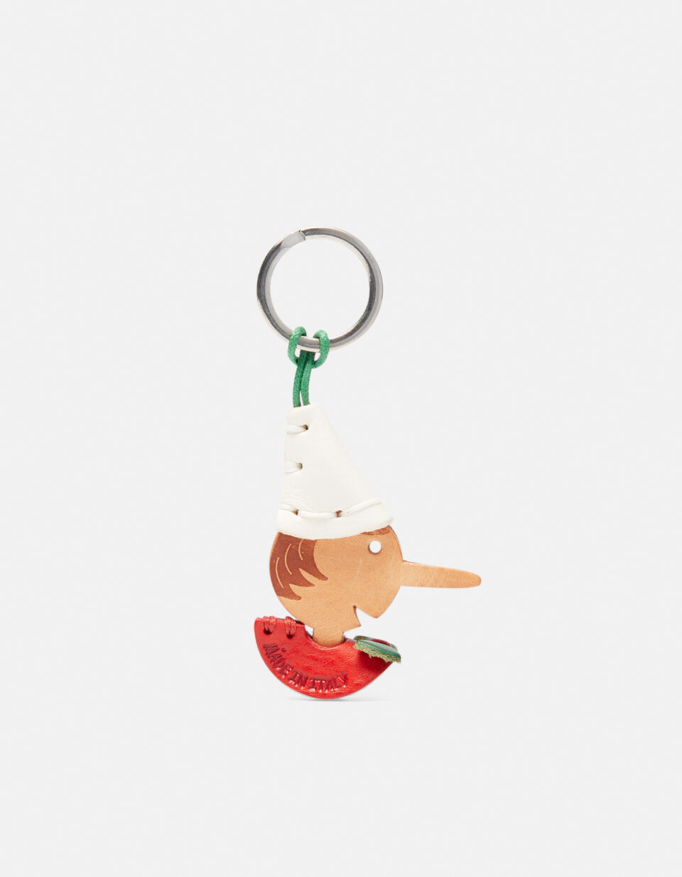 Portachiavi ad anello in cuoio colorato Rosso  - Portachiavi Donna - Accessori Donna - Accessori - Cuoieria Fiorentina