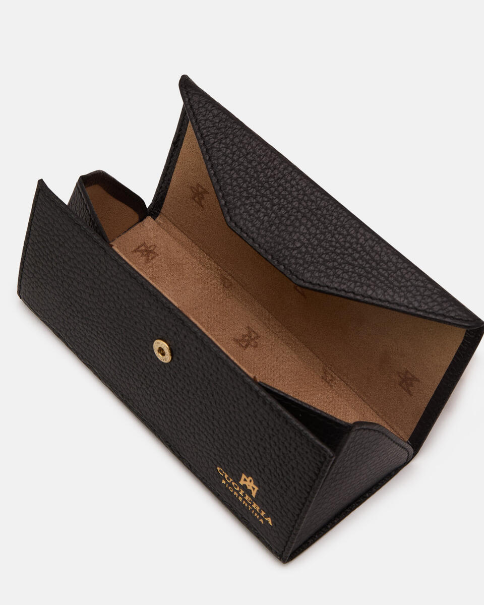 FOLDABLE GLASSES CASE Black  - Travel Accessories - Travel Bags - Cuoieria Fiorentina