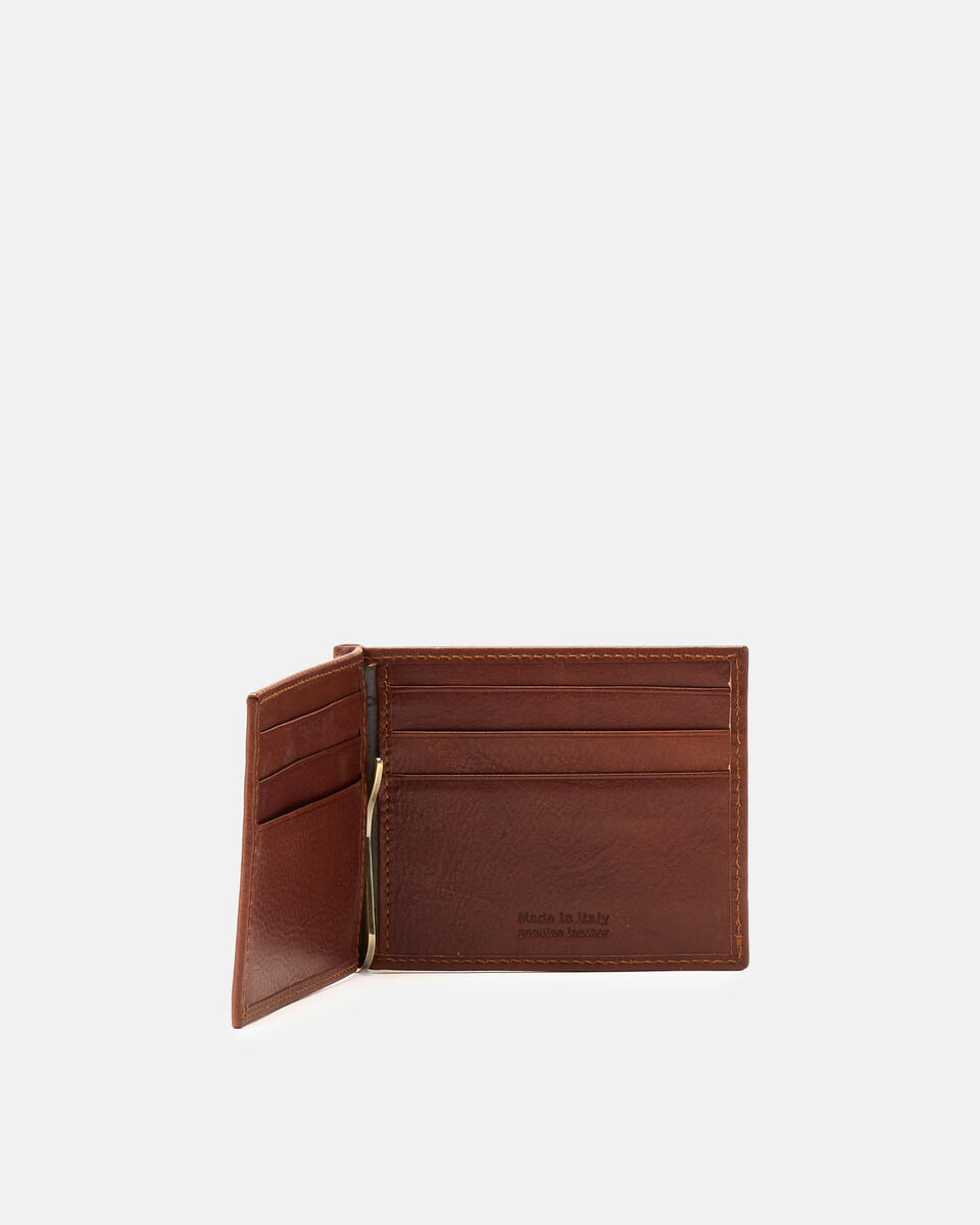 Wallet with money clip Brown  - Women's Wallets - Men's Wallets - Wallets - Cuoieria Fiorentina