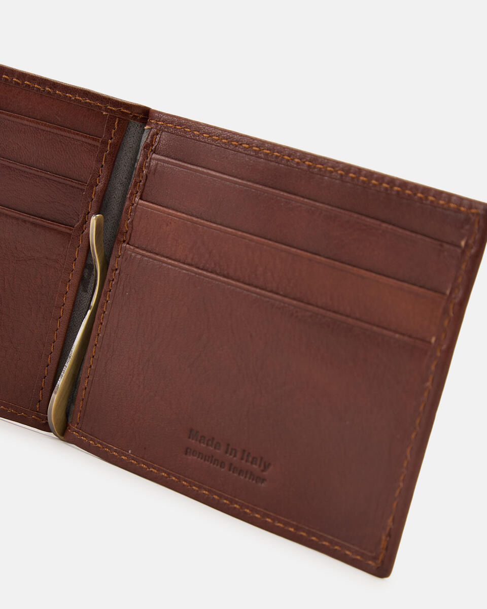 Wallet with money clip Brown  - Women's Wallets - Men's Wallets - Wallets - Cuoieria Fiorentina